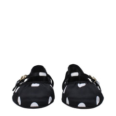 Dolce & Gabbana Black Fabric Ballet Flats