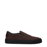 Moncler Brown Leather Slip-On Loafers