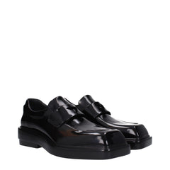 Prada Black Leather Slip-On Loafers
