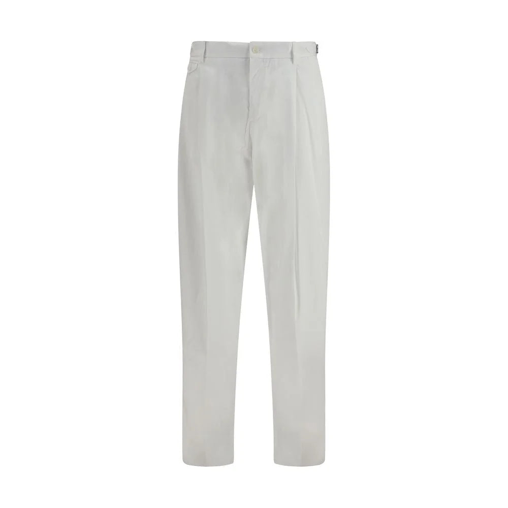 Dolce & Gabbana White Cotton Casual Pants