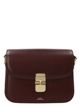 Geantă crossbody bordo din piele de vacă A.P.C.