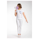 A.Tratti White Viscose Women T-Shirt - T-Shirts
