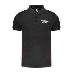 Accademia Militare Black Cotton Polo Shirt - Polos