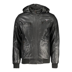Accademia Militare Black Polyester Jackets & Coat - Bomber Jackets