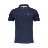 Accademia Militare Blue Cotton Polo Shirt - S