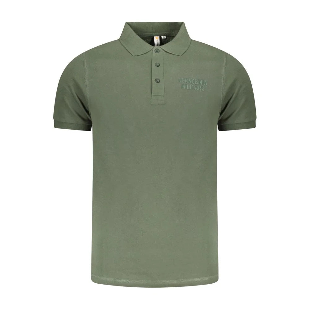 Accademia Militare Green Cotton Polo Shirt - Polos