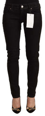 Acht Black Cotton Low Waist Skinny Denim Jeans - W26 | IT40 - Jeans
