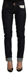 Acht Black Cotton Low Waist Slim Fit Denim Jeans - W26 - Jeans