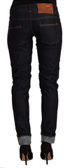 Acht Black Cotton Low Waist Slim Fit Denim Jeans - W26 - Jeans