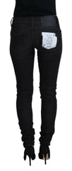 Acht Black Cotton Slim Fit Women Casual Denim Jeans - Jeans