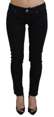 Acht Black Low Waist Slim Fit Cotton Denim Jeans - W26 - Jeans