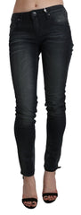 Acht Black Washed Low Waist Skinny Denim Trouser - Jeans