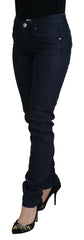 Acht Blue Cotton Low Waist Slim Fit Women Casual Denim Jeans - W26 - Jeans