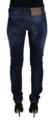 Acht Blue Cotton Low Waist Slim Fit Women Casual Denim Jeans - W26 - Jeans
