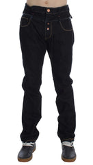 Acht Blue Cotton Regular Straight Fit Jeans - W34 - Jeans