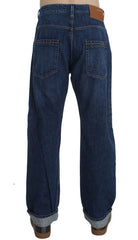Acht Blue Wash Cotton Baggy Loose Fit Jeans - W34 - Jeans