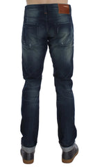 Acht Blue Wash Cotton Denim Slim Fit Jeans - W34 - Jeans