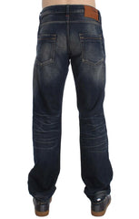 Acht Blue Wash Straight Fit Low Waist Jeans - W34 - Jeans