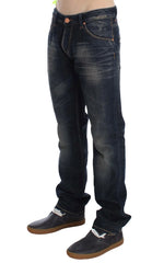 Acht Blue Wash Straight Fit Low Waist Jeans - W34 - Jeans