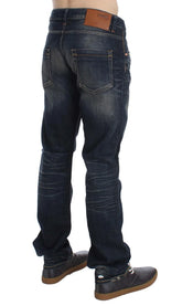 Acht Blue Wash Straight Fit Low Waist Jeans - W34 - Jeans