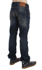 Acht Blue Wash Straight Fit Low Waist Jeans - W34 - Jeans