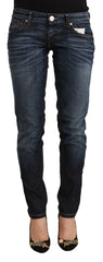 Acht Blue Washed Cotton Low Waist Skinny Denim Jeans - W26 - Jeans