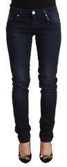Acht Blue Washed Cotton Low Waist Slim Fit Denim Jeans - W26 - Jeans