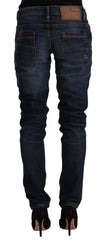 Acht Blue Washed Cotton Mid Waist Skinny Denim Jeans - W26 - Jeans