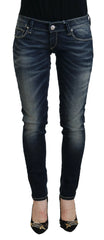 Acht Blue Washed Cotton Slim Fit Women Denim Jeans - W26 - Jeans