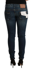 Acht Blue Washed Low Waist Slim Fit Denim Jeans - W30 - Jeans