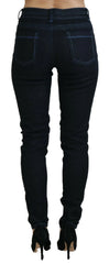 Acht Dark Blue Low Waist Slim Fit Women Denim Jeans - W26 - Jeans