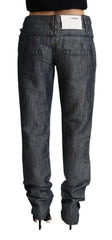 Acht Dark Gray Ramie Mid Wide Waist Straight Denim Jeans - W26 - Jeans