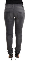 Acht Gray Washed Cotton Slim Fit Low Waist Women Denim Trouser Jeans - W26 - Jeans