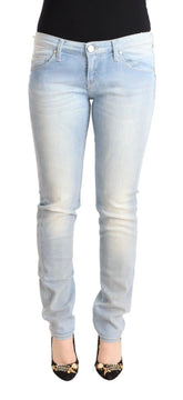 Acht Light Blue Washed Cotton Low Waist Skinny Denim Jeans - W30 - Jeans