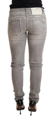 Acht Light Gray Washed Cotton Slim Fit Denim Women Trouser Jeans - W26 - Jeans