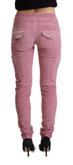 Acht Pink Cotton Low Waist Skinny Denim Cargo Jeans - IT40|S - Jeans