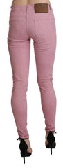 Acht Pink Mid Waist Skinny Stretch Denim Pant - W26 - Jeans