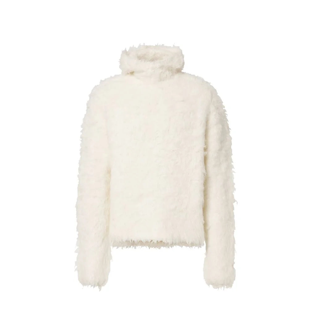 Acne Studios White Alpaca Leather Sweatshirt - XL