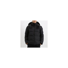 Add Black Polyester Men Jacket with Detachable Hood - IT50 | M-L - Puffer Jackets