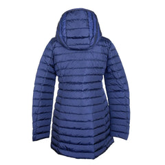 Add Elegant Blue Down Puffer Jacket with Hood - Puffer Jackets