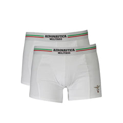 Aeronautica Militare White Cotton Men Boxer - Boxer Briefs