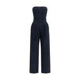 Agolde Blue Cotton Jumpsuit