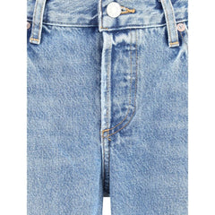 Agolde Blue Cotton Straight-Leg Jeans