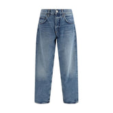 Agolde Light Blue Recycled Cotton Tapered Jeans
