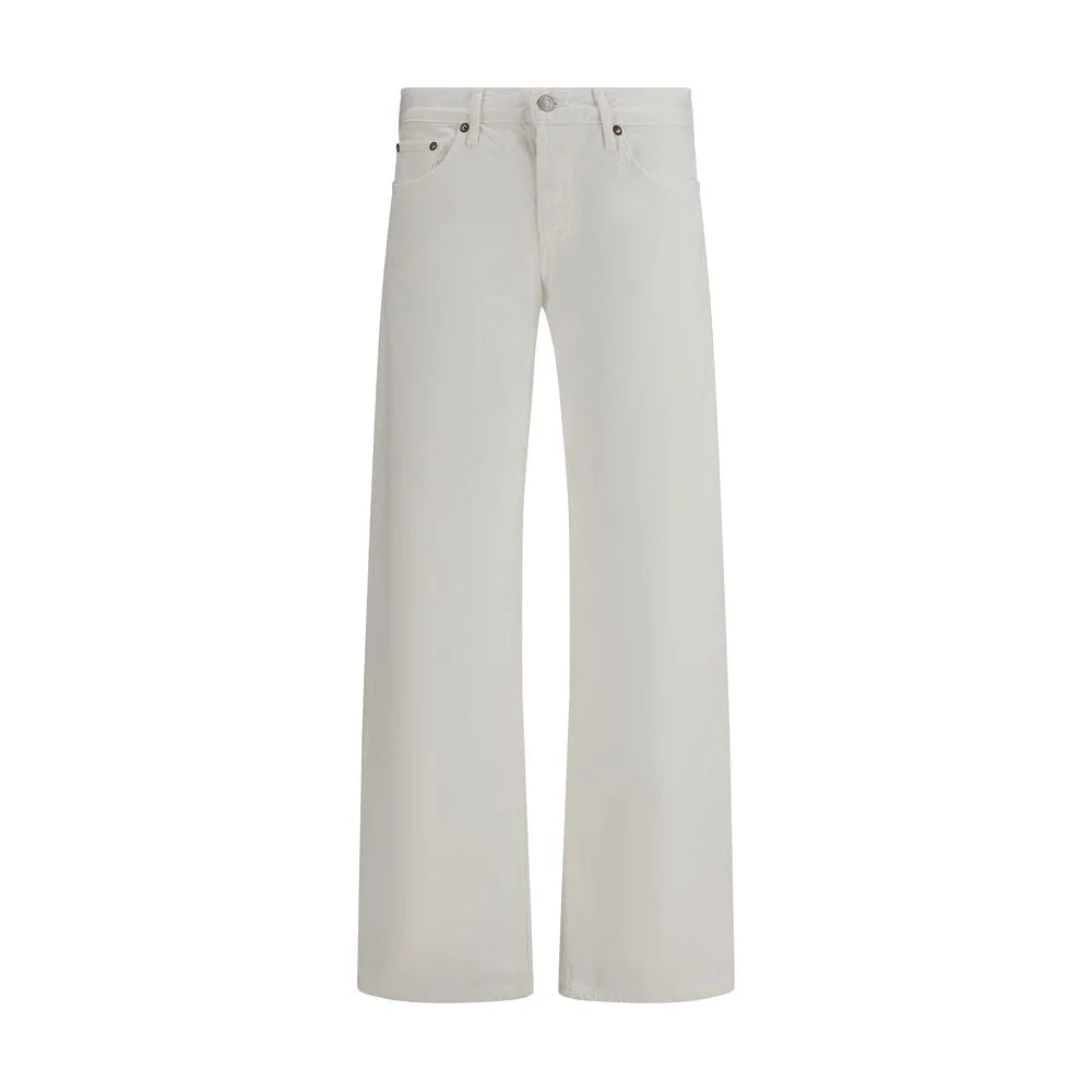 Agolde White Cotton Jeans Denim