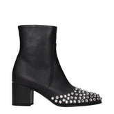 Alaïa Black Leather Ankle Boots