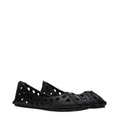 Alaïa Black Leather Ballet Flats