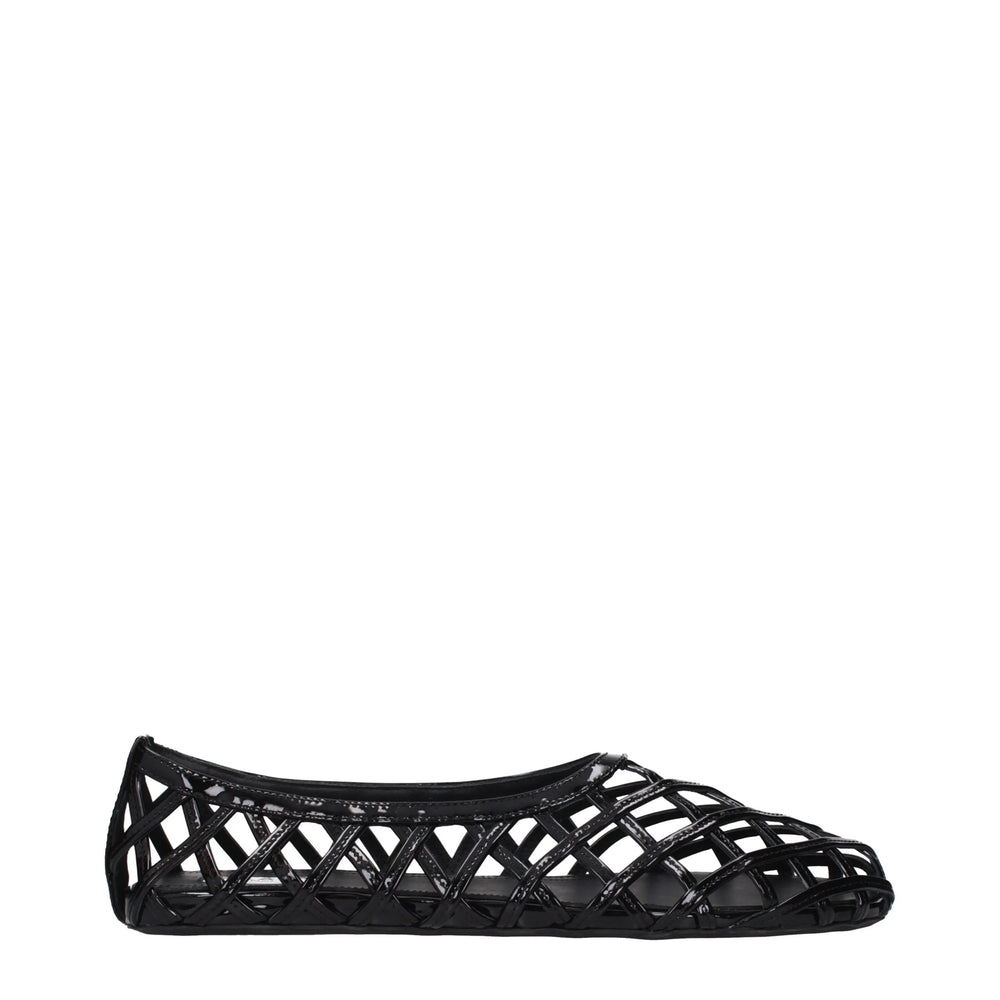Alaïa Black Leather Ballet Flats - EU40/US10