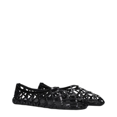 Alaïa Black Leather Ballet Flats - EU40/US10