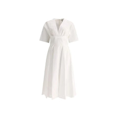 Alaïa White Cotton Casual Dress